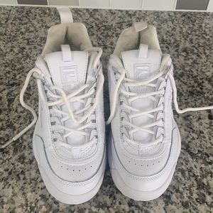 Fila size 7 1/2  women’s white shoes